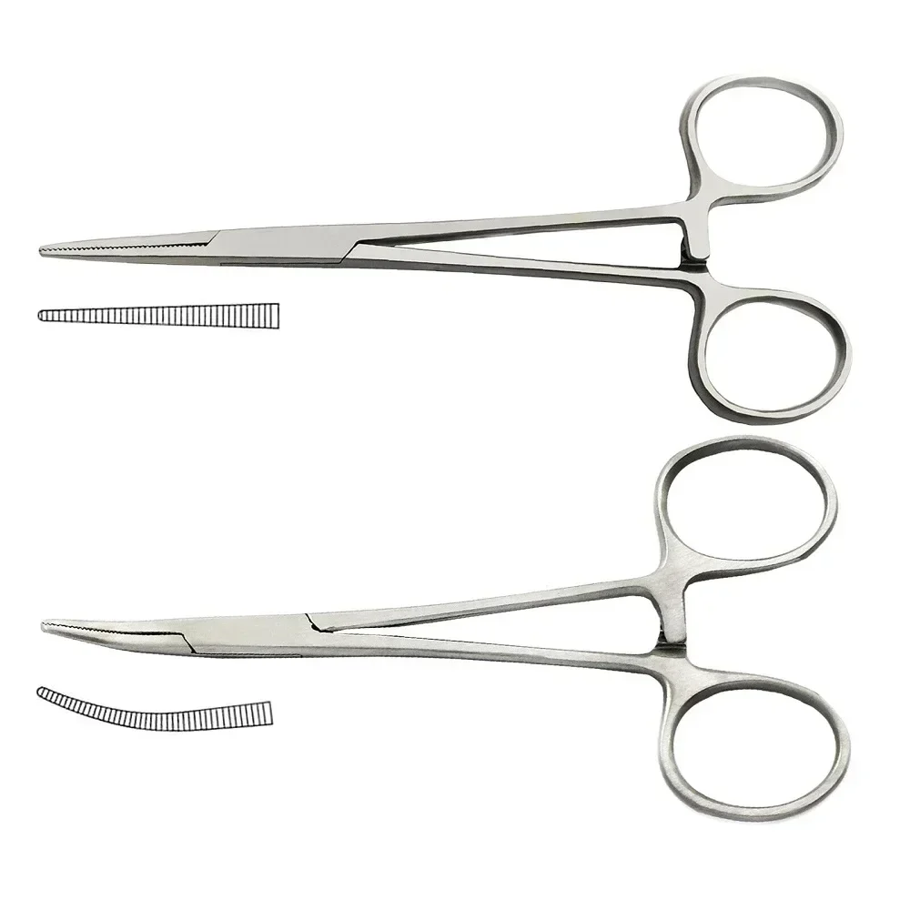 1Pcs Hand Tool Hemostatic Forceps Pet Hair Clamp Fishing Locking Pliers Epilation Tools Curved/Straight Tip Cutter Tool