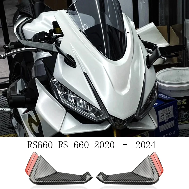 

Couvercle d'aile de vent à lèvre avant, accessoires de moto pour Aprilia RS660 RS 660 2020 – 2024, ailes de carénage d'aérodyna
