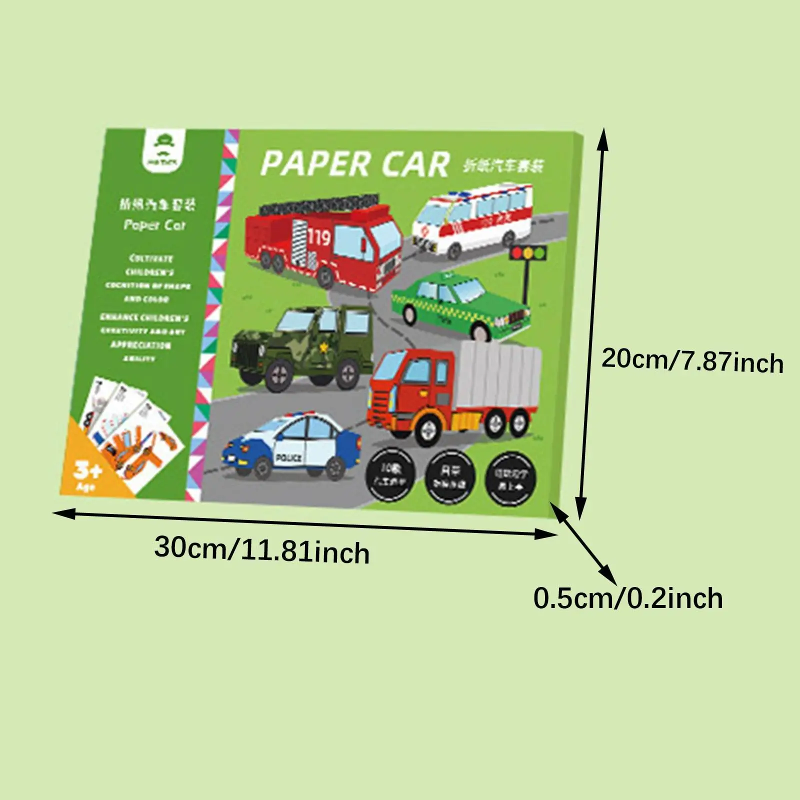 Kits de origami para crianças, papel de origami, carro de papéis dobráveis, prática divertida, arte de papel de origami fácil para meninas e meninos, artesanato de treinamento