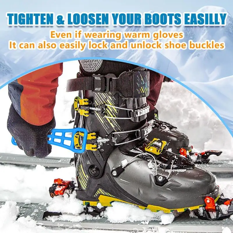 Ski Boot Buckle Assist Tool Ski Shoes Buckle Extender Tool Buckle Your Boots With Ease Multi-Purpose Tool For Tightening ﻿