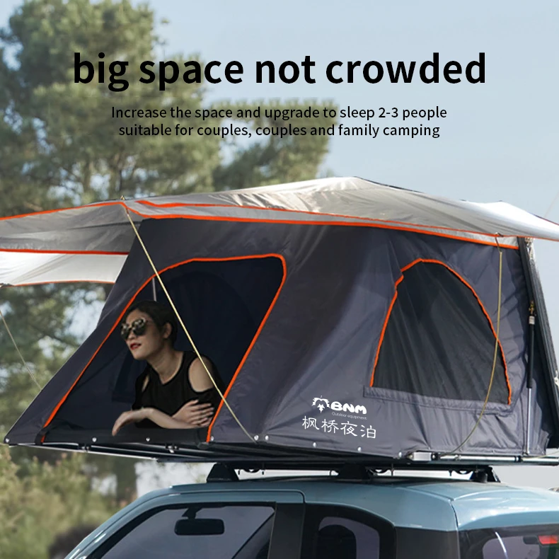 Triangle Super Lightweight Car Roof Top Tent 4x4 Offroad Waterproof Camp Accept Customized Hard Shell 1-2 Person