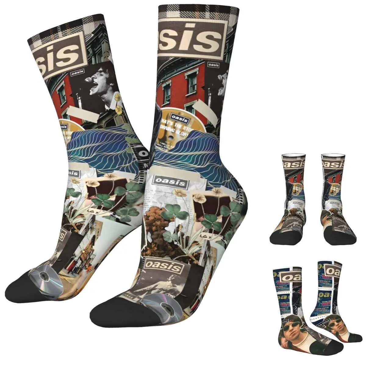 

Крутые футбольные носки O-Oasis 90-х годов с рок-музыкой, длинные дышащие носки унисекс из полиэстера