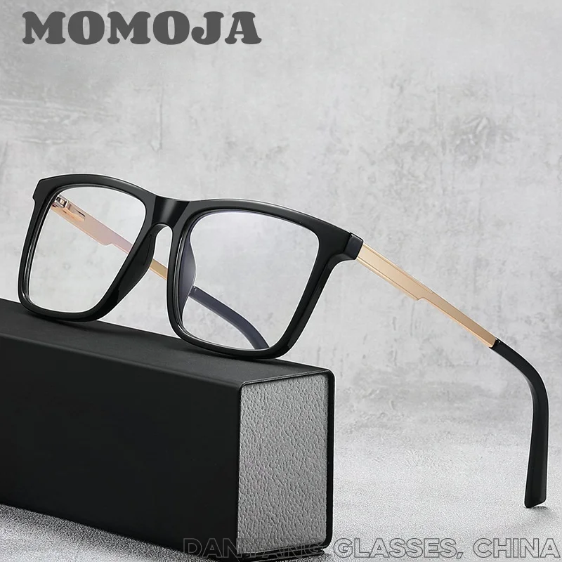 

MOMOJA модные простые очки в оправе для мужчин, деловые переходные очки, корейские сменные индивидуальные линзы 93550