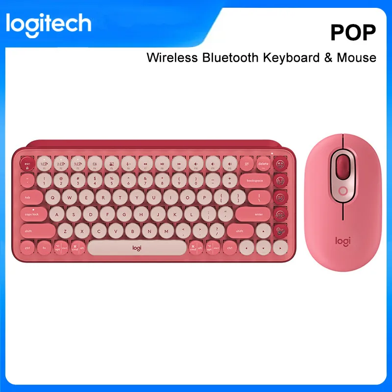 

Logitech POP KEYS Wireless Keyboard Bluetooth Silent Mice Office Portable Cute Personality For Windows macOS Linux Android