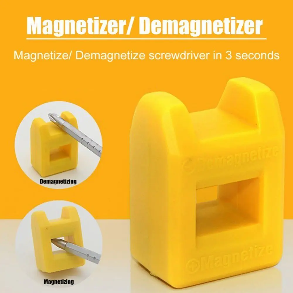 2-in-1 Screwdriver Magnetizer and Demagnetizer – Portable Practical Magnetic Pick-Up Tool for Repair Work