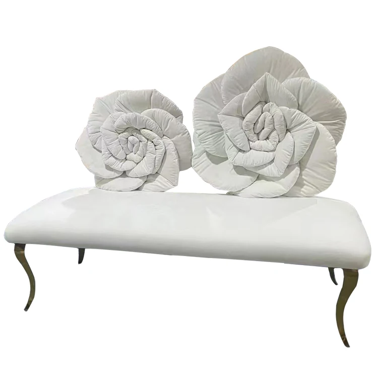 

New Arrival New Arrival Stainless Steel Wedding Rose Sofa Set Modern Design Wedding Chair For Event Bride And Groom For Banquet