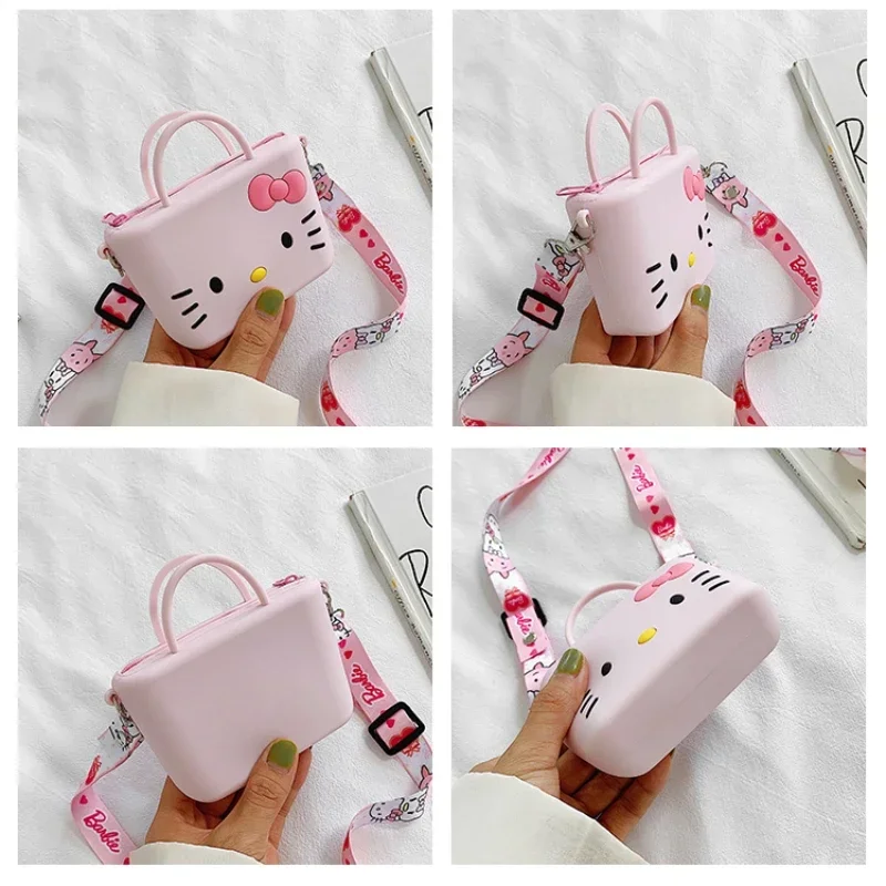 Cartoon backpack silicone soft crossbody bag fashionable cute coin purse princess children handbag