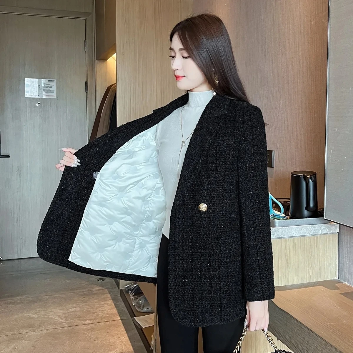 Autumn Winter Women Blazers New Loose Thicke Long Sleeve Suit Coat Female Outerwear Casual Tops Office Ladies Formal Blazer Coat