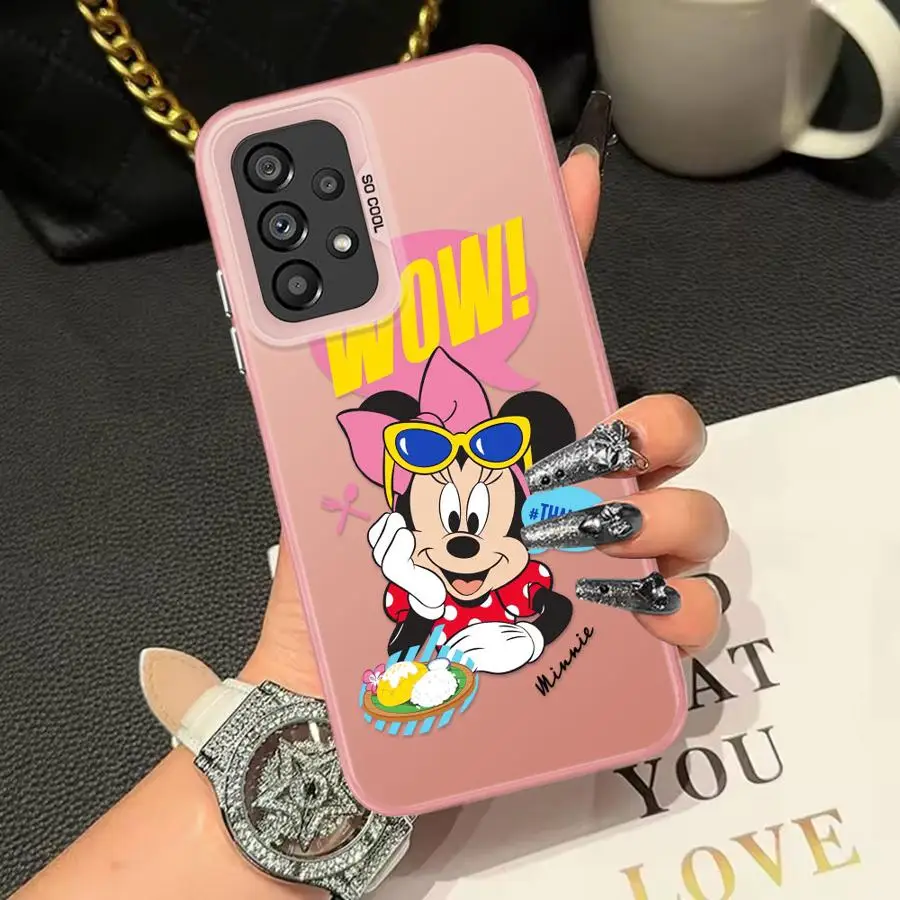 Capa de telefone para samsung galaxy a24 a12 a32 a25 a14 a16 a34 a22 a15 a13 a23 casca macia disney mickey minnie mouse