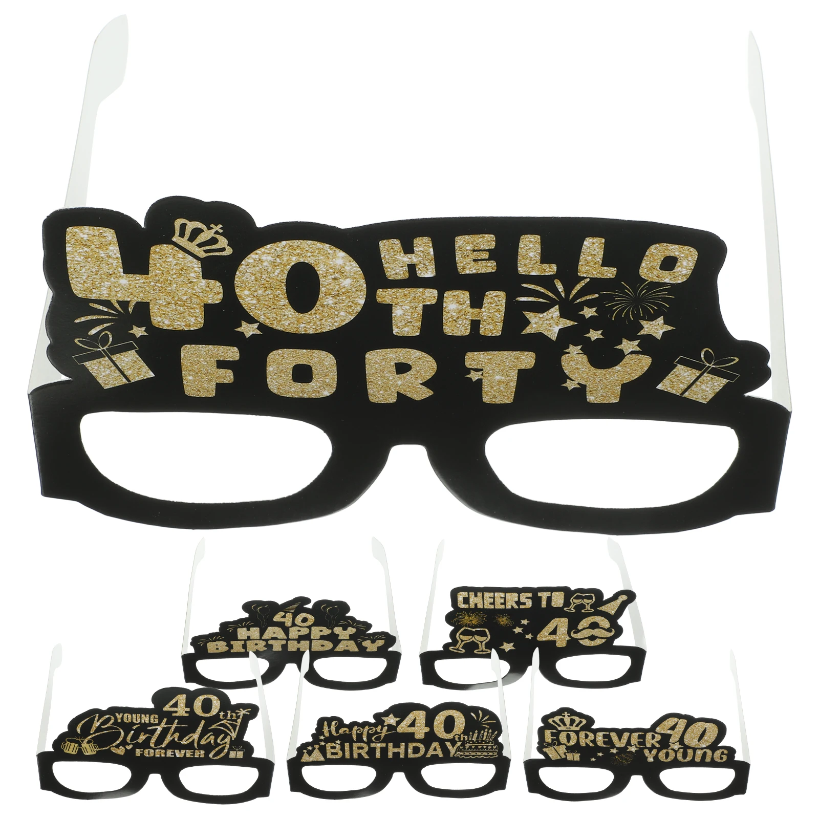 

12 Pcs Paper Glasses Frames Creative Design Birthday Party Decorations Fun Photo Booth PropsReusable Party Favor Crafts