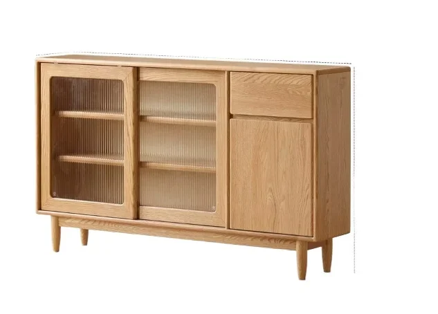 CX solid wood dining side cabinet small apartment restaurant ultra-thin simple storage cabinet