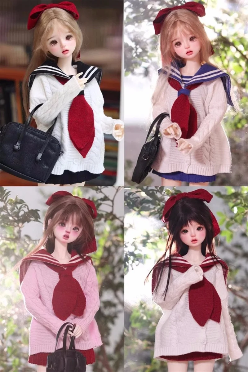 BJD doll clothes suitable for 1/3 1/4 size uniform uniform twist knit version skirt doll accessories