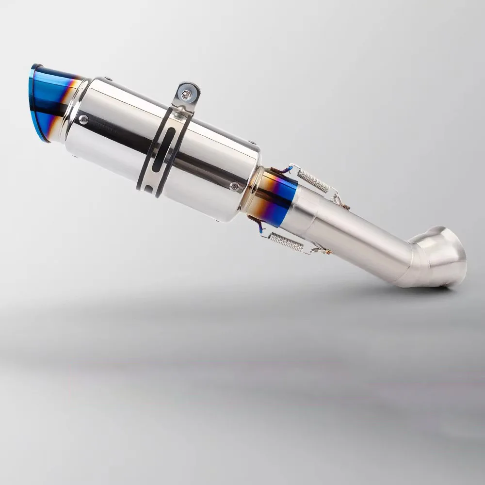 

For Ducati Hyperstrada 821 2013-2018 Escape Motorcycle Exhaust Muffler Pipe With Middie Link Pipe 70MM Slip-On Connecting Pipe