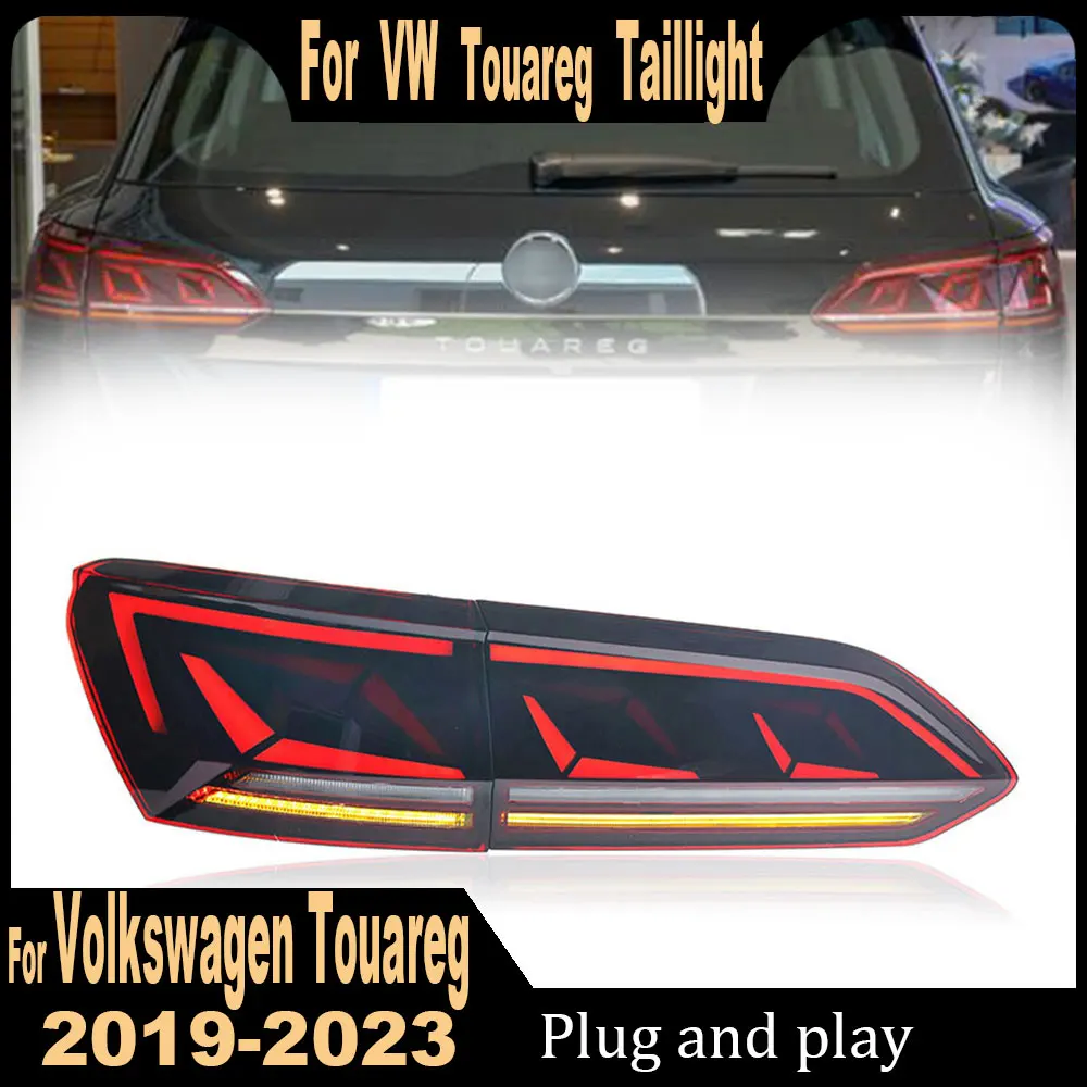 Pair Rear Lights For Volkswagen Touareg Led Tail Light 2019-2023 Accessories Modified Brake Turn Signal Tail lights Assembly