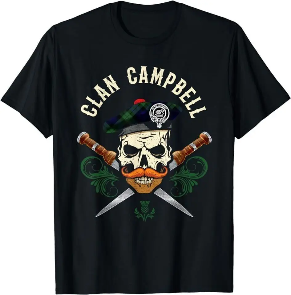 New Campbell Surname Scottish Clan Skull Tam Dirks Ta T SHIRT S-5XL MADE IN USA