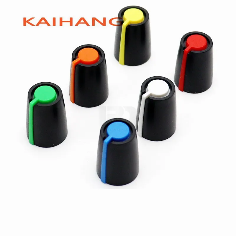 10PCS 14×19.5MM Plastic Knob Cap Potentiometer Encoder Knob Amplifier Volume D-Shaped 270° Inner Hole 6mm