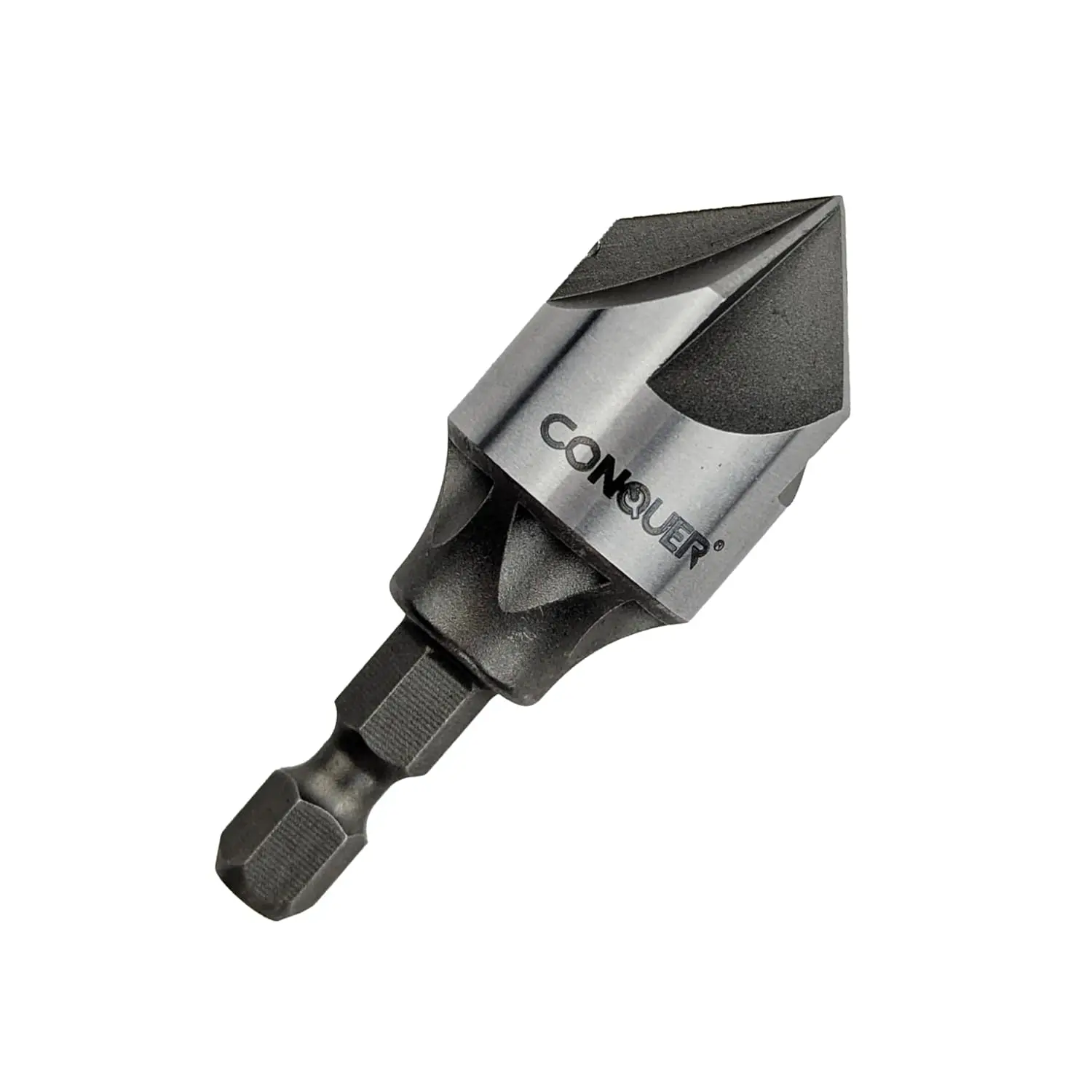 

5 Flute Metal Countersink Drill Bit, 87 Degree for 1/4'' Hex Shank Fit 1/8"-3/4", Burr Removal, Deburring Beveling Chamfer Tool