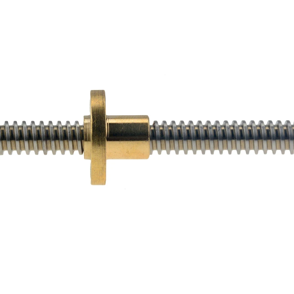 3D Printer T8 Screw THSL-200-8D Trapezoidal Lead Screw Dia 8MM Pitch 2mm Lead 2mm Length 200mm With Copper Nut
