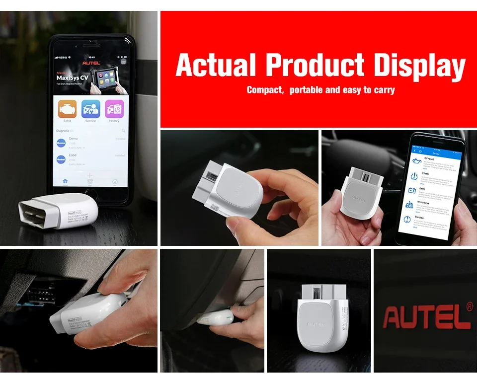 Autel AP200 Bluetooth OBD2 Scanner Auto Code Reader Full System Diagnostic Tools AutoVIN 19 Service PK MK808BT AP200M