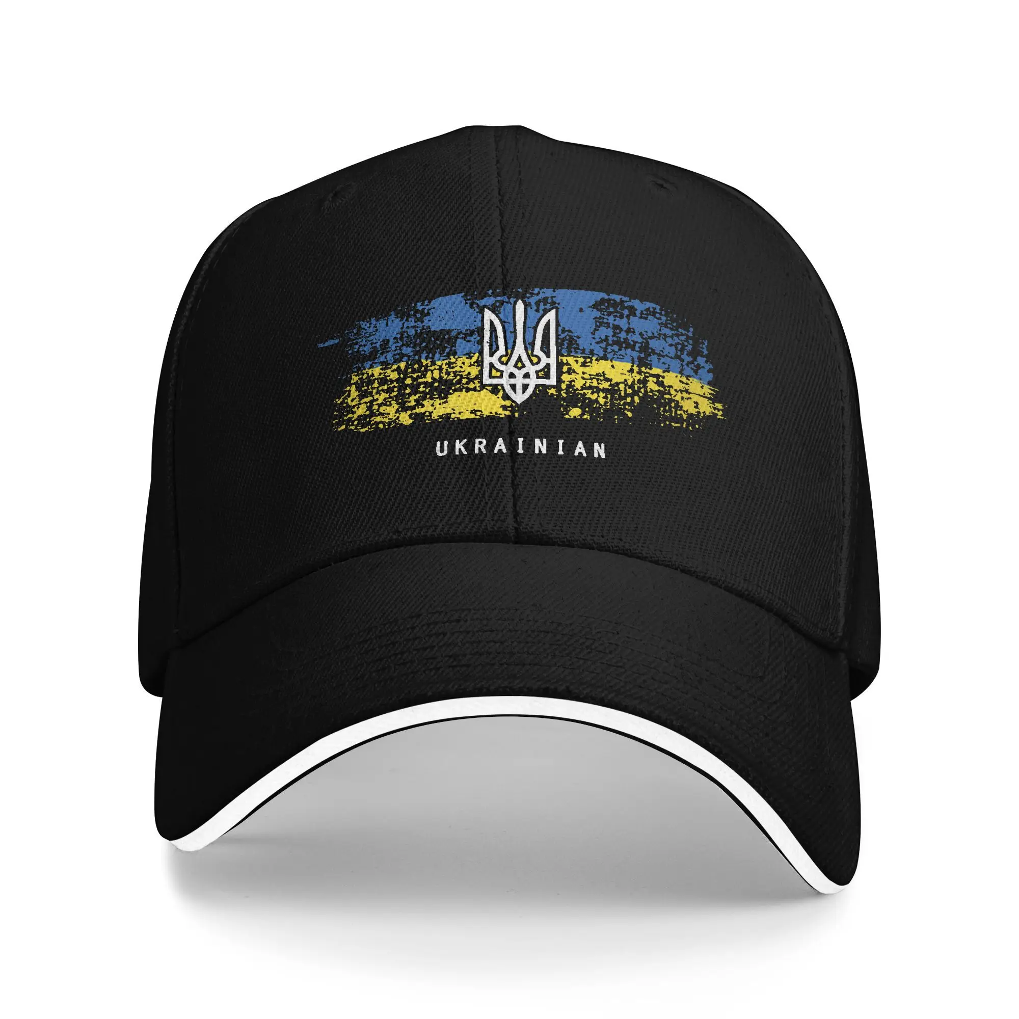 Summer Ukrainian Tryzub Ukraine Flag Military Trident Baseball Cap Casual Sun Trucker Hat Unisex Men High Quality Snapback Cap