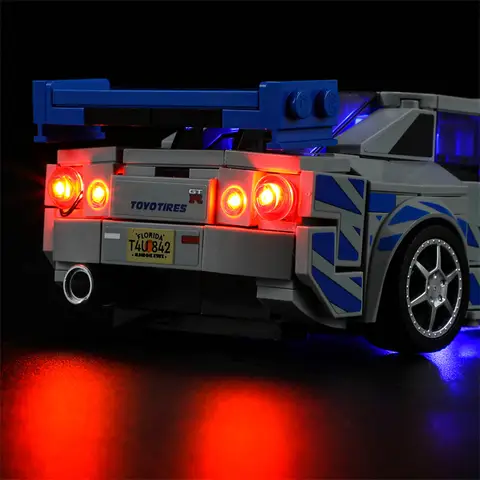 76917 스카이라인 GT-R 스피드 챔피언 레이스 스포츠카용 조명 세트 빌딩 블록은 포함되지 않음(Led 라이트 키트만 해당)