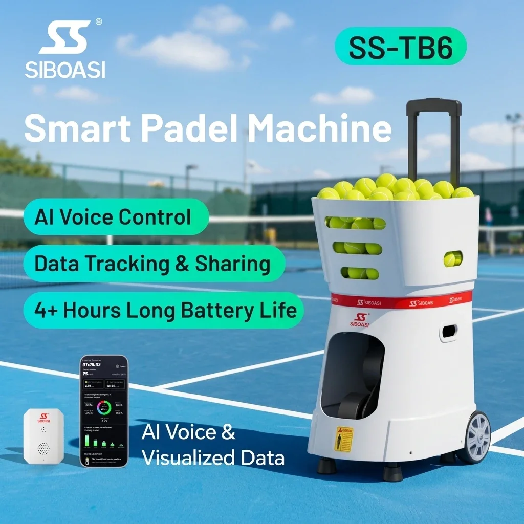 Siboasi TB6 Portable Plate Tennis Serve Machine Court Training Equipment New Arrival