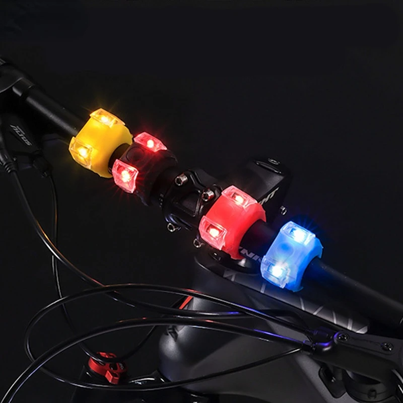 2 Pcs Bicycle Front Rear Light Silicone Mountain Bike Frog Light Waterproof Warning Decor 6‑Generation Frog Lamp MTB Accessories