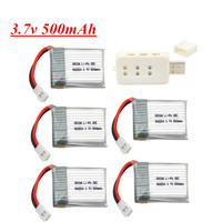 3.7V 500mAh 25C LiPo Battery with 6 in 1 charger For Wltoys V931 F949 XK K123 6Ch RC Helicopter Drone Spare Parts