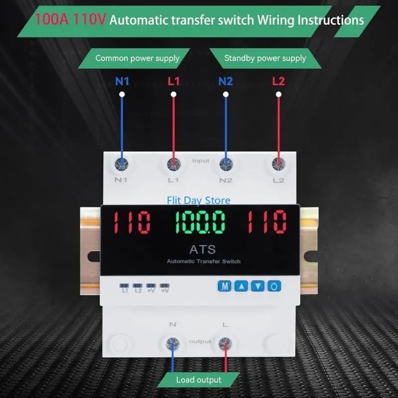 F92C Double Power Automatic Transfer Switches 100A With Monitoring & Safety Mechanism