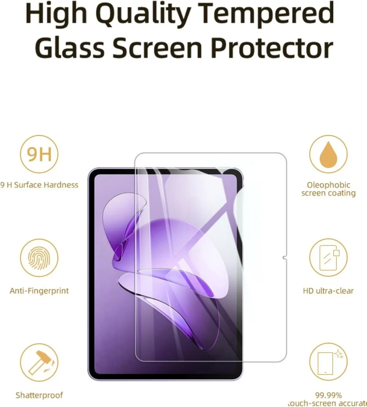 2er-Pack gehärtete Glasschutzfolien für OPPO Pad 3 Displayschutzfolie 11,61 Zoll 2024 HD Klare, kratzfeste Glasfolie mit 9H-Härte