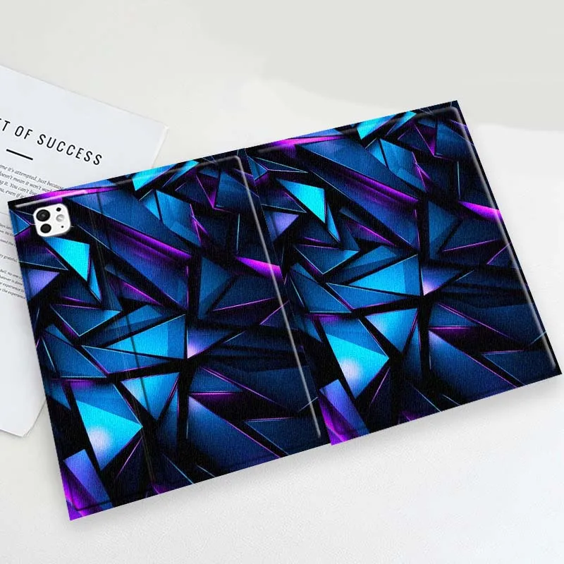 Red Geometric Shapes For iPad Pro Mini Air 1 2 3 4 5 6 7 10 11 th 8 9 gen 11 M4 M5 Foldable Tablet Case Cover