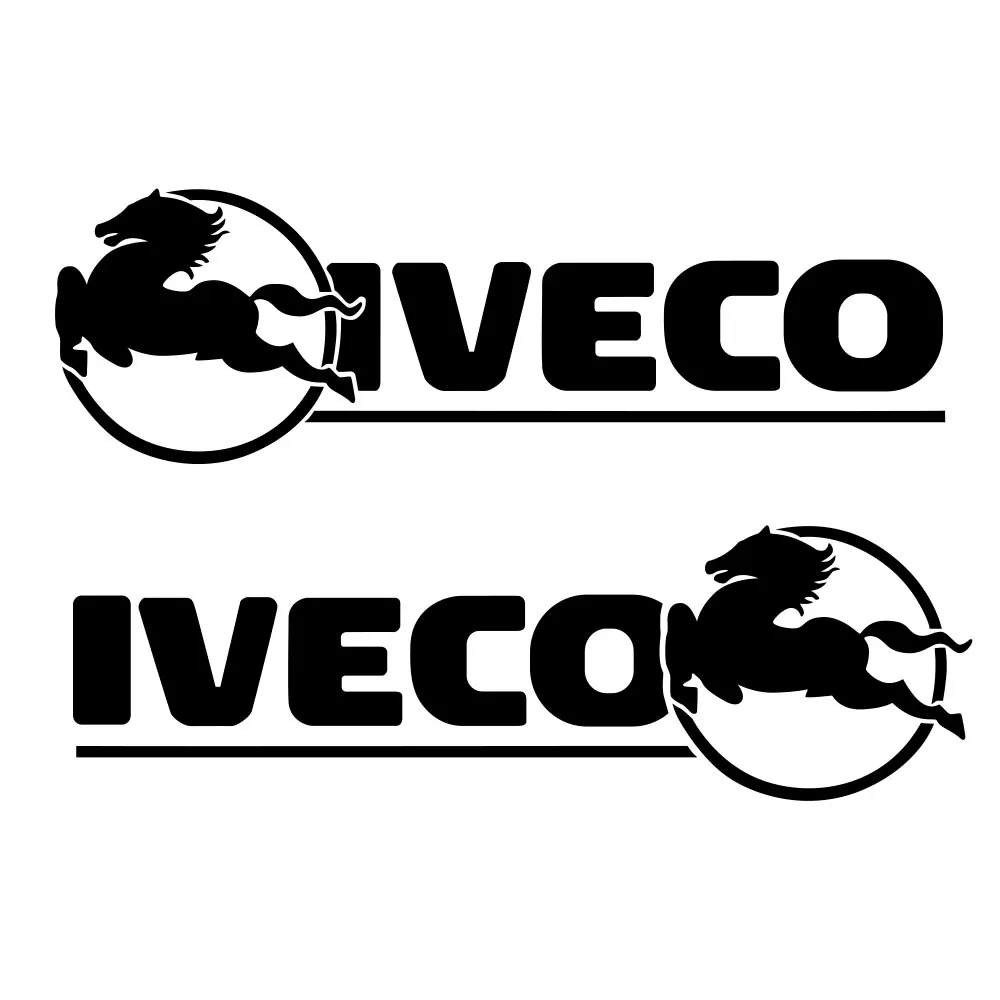 قطعتان من ملصقات شاحنة نقل الفينيل Iveco، والشاحنة، ورسومات الشاحنة