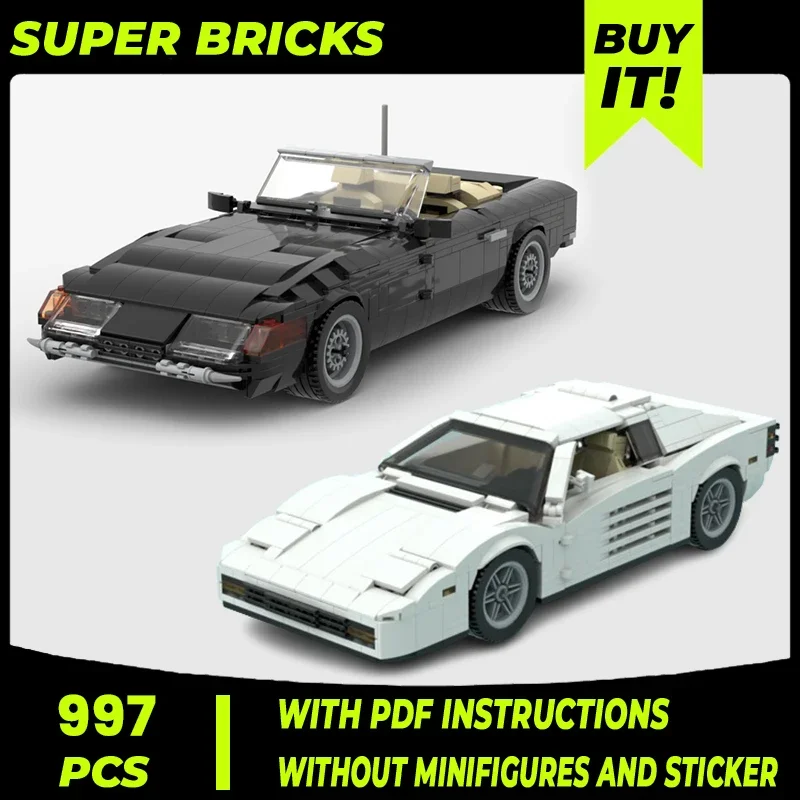 

City Sports Car Model Moc Building Bricks 1:18 Speed Champion Technology Modular Blocks Gifts Christmas Toys DIY Sets Assembly