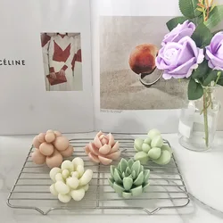 3D Succulent Candle Silicone Mold DIY Aromatherapy Succulent Mold Handmade Plaster Mold