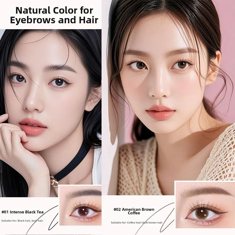 Nuevo lápiz de cejas de doble cabeza resistente al agua, crema de tinte de cejas profesional a prueba de sudor, herramienta de maquillaje de ojos de larga duración para mujeres