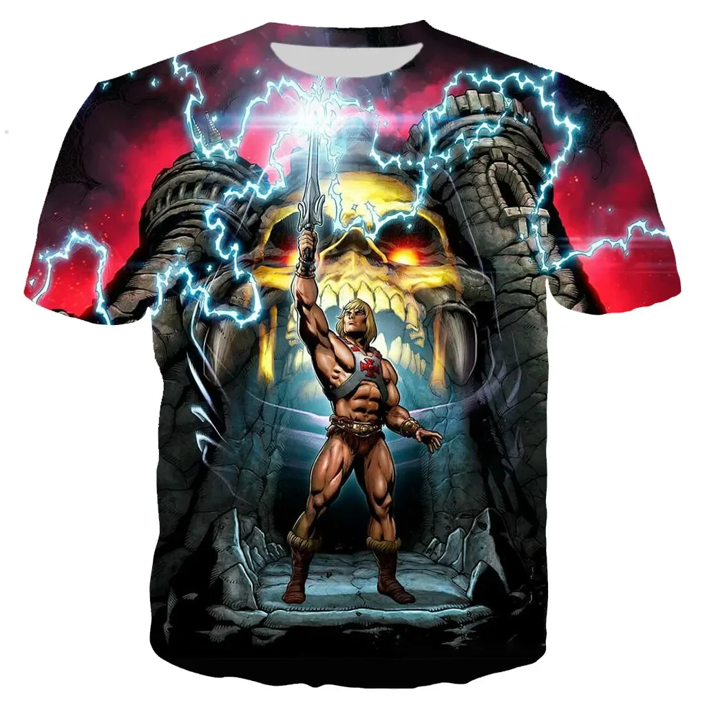 New He Man And The Masters of The Universe T-Shirts Anime 3D Print Streetwear Men Women Fashion Oversized T Shirt Kids Tees Tops