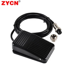 TFS-1 Momentary Plastic Anti-skid Foot Pedal Switch 10A/250VAC NO+NC Electric Power Aviation Plug 2/3Pins Black Non-Slip