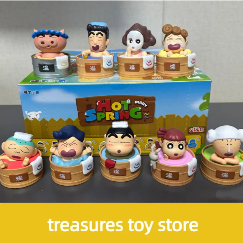 

Crayon Shinchan Hot Spring Series слепая коробка ПВХ аниме фигурка милый настольный орнамент коллекция модная модная игрушка подарок декор стола