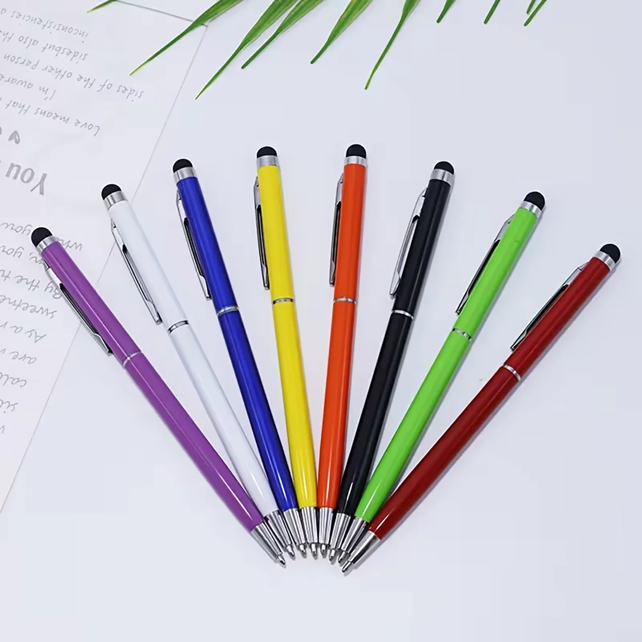 10-Pack Capacitive Touch Screen 2-in-1 Metal Ballpoint Pens, Available in Multiple Colors, Twist-Type Stylus Multifunctional Business Signature Pen, Smooth and Continuous Ink Flow, Student Office Gift Set, Back-To-School Season Gift, Christmas Gift, New Year Gift