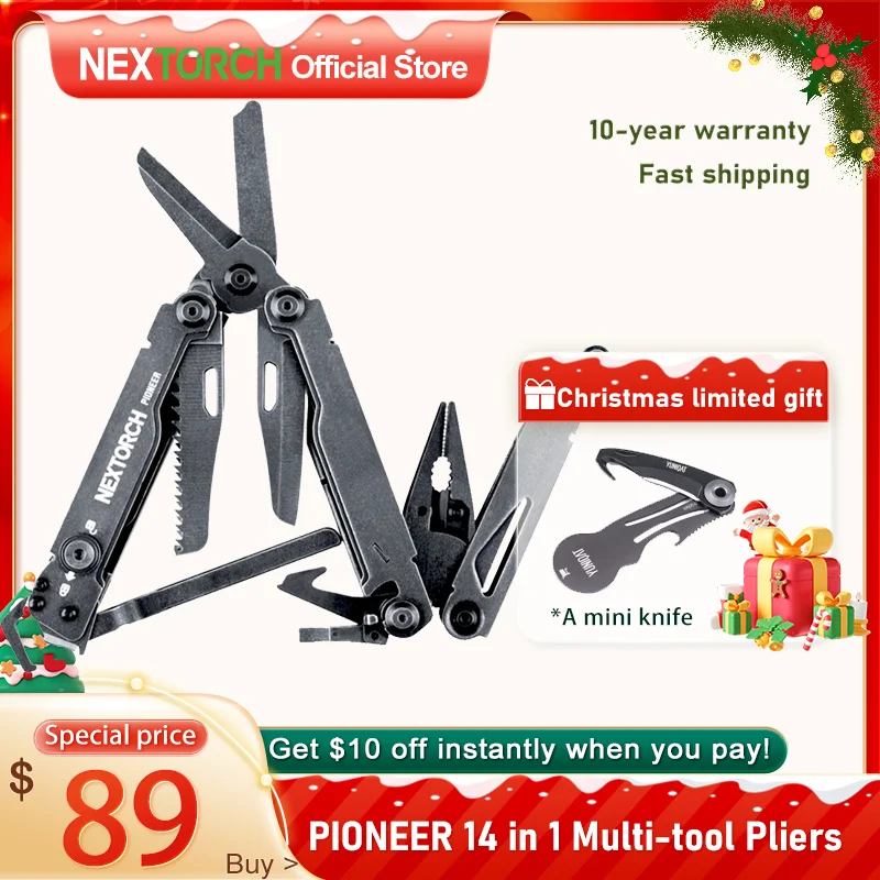 NEXTORCH Pioneer Multifunctional Tool Folding Pliers Knife Multitools Cutting Cable Camping Gear EDC Hand Tool Equipment outdoor