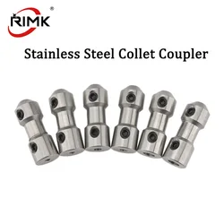High Quality Stainless Steel Hard Shaft Collet Coupler 2.2/3/4/5mm To 3/3.18/4/4.76mm CNC Hard Shaft Coupling for RC Boat Shaft