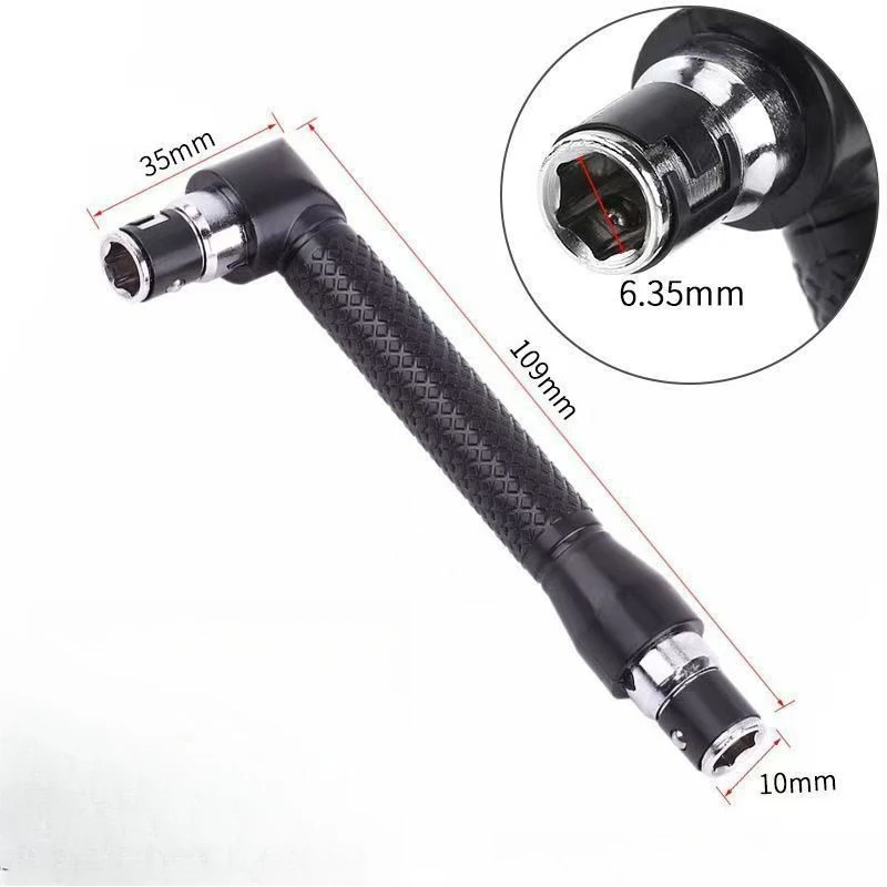 L-Type 105 Degree Angle Driver Bit Set 360° Universal Flexible Connecting Shaft for Electric Screwdriver Air Impact Socket