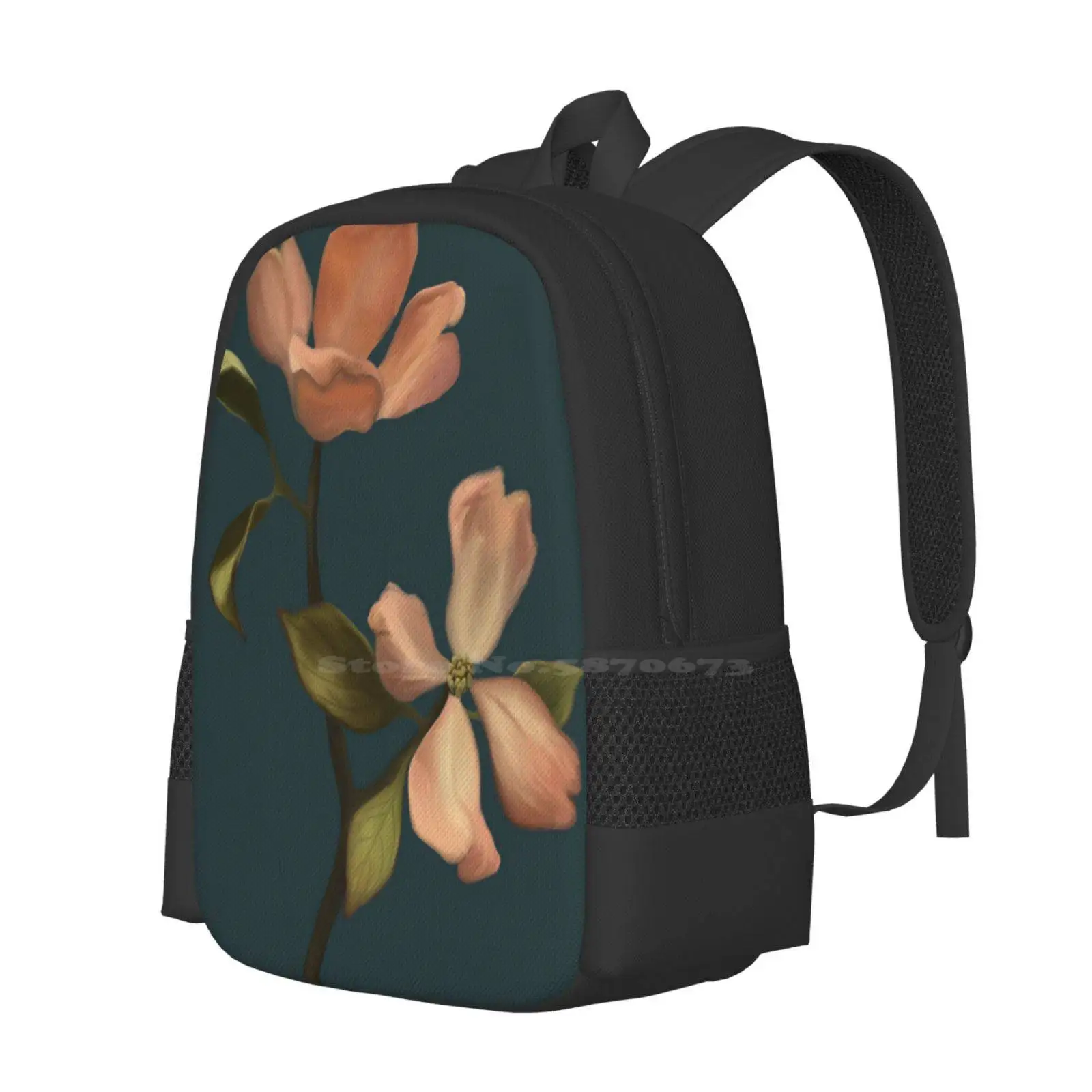 Flowering Dogwood Prints Hot Sale Schoolbag Backpack Fashion Bags Flowering Dogwood Plant