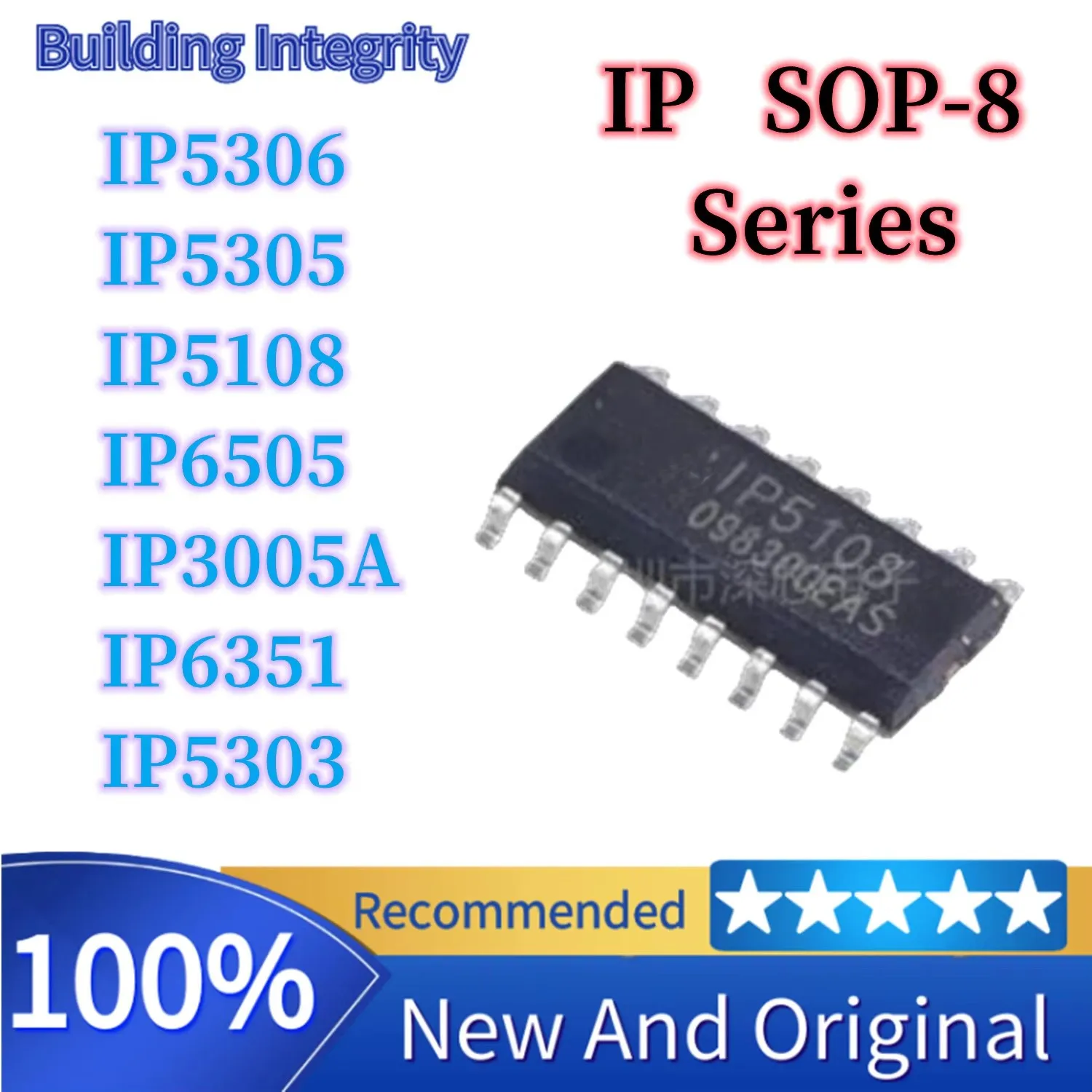 IP5108 IP5303 IP5305 IP5306 IP6351 IP6505 IP3005A New Original Genuine Power IC Chip SOP-8