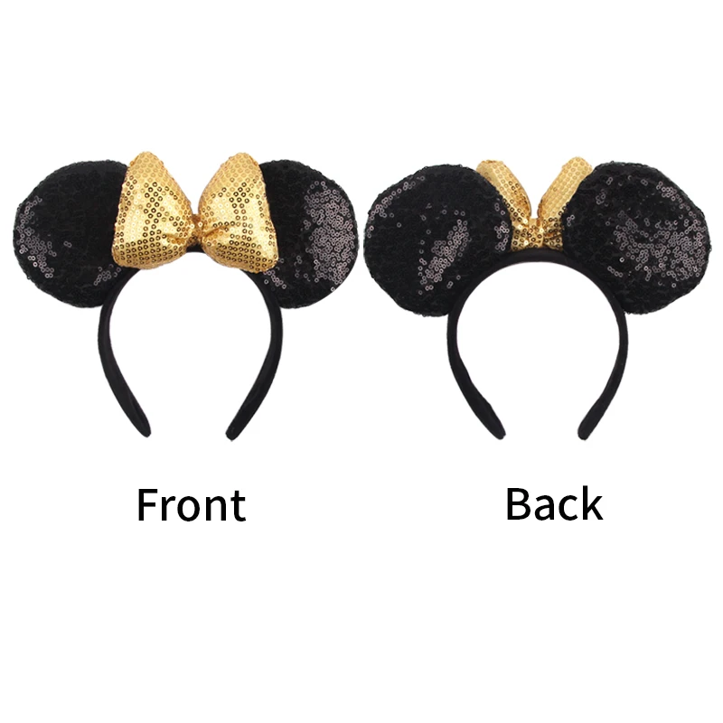 Big Size Classic DOT Bow Minnie Mouse Ears Headband Women Party Girl Hairband Hot Festival Disney Park Trip DIY Hair Accessories