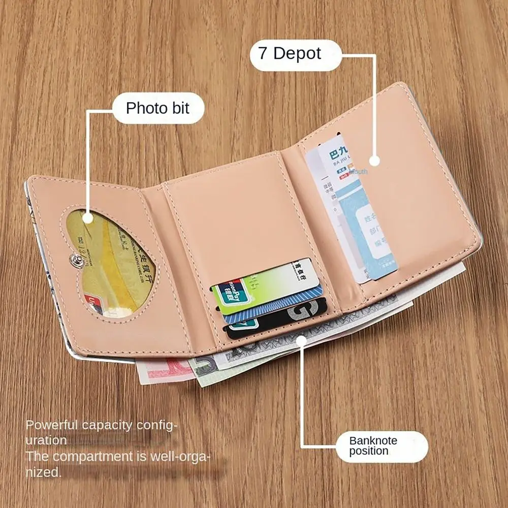 3 pieghe portamonete portamonete INS Style Cute Kitten Dog Credit Card Holoder portafoglio in pelle PU portamonete portamonete bel regalo