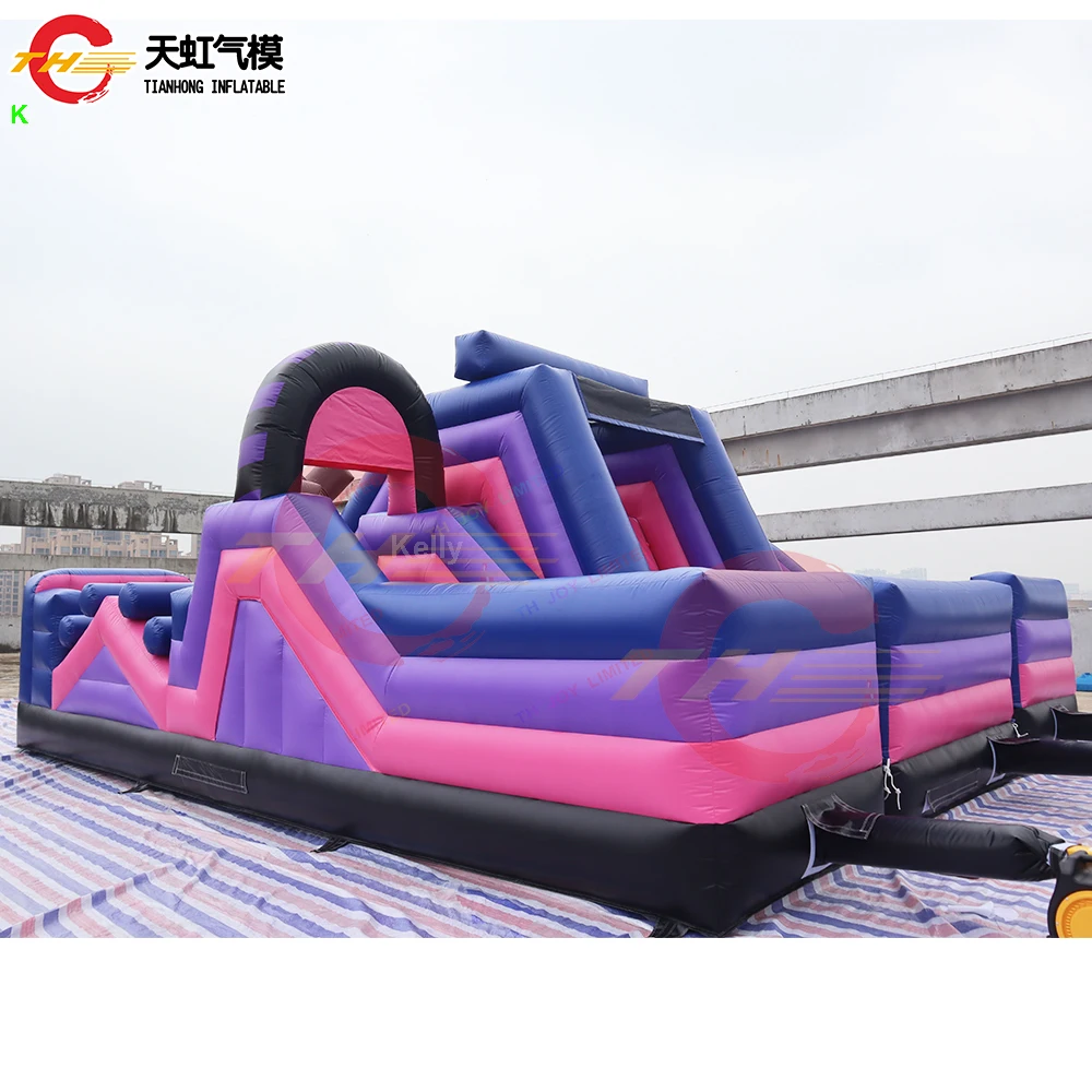 Sea Ship 8x7m gigante gonfiabile corsa ad ostacoli gioco sportivo parco giochi commerciale gonfiabile buttafuori ostacoli Run con ventilatore
