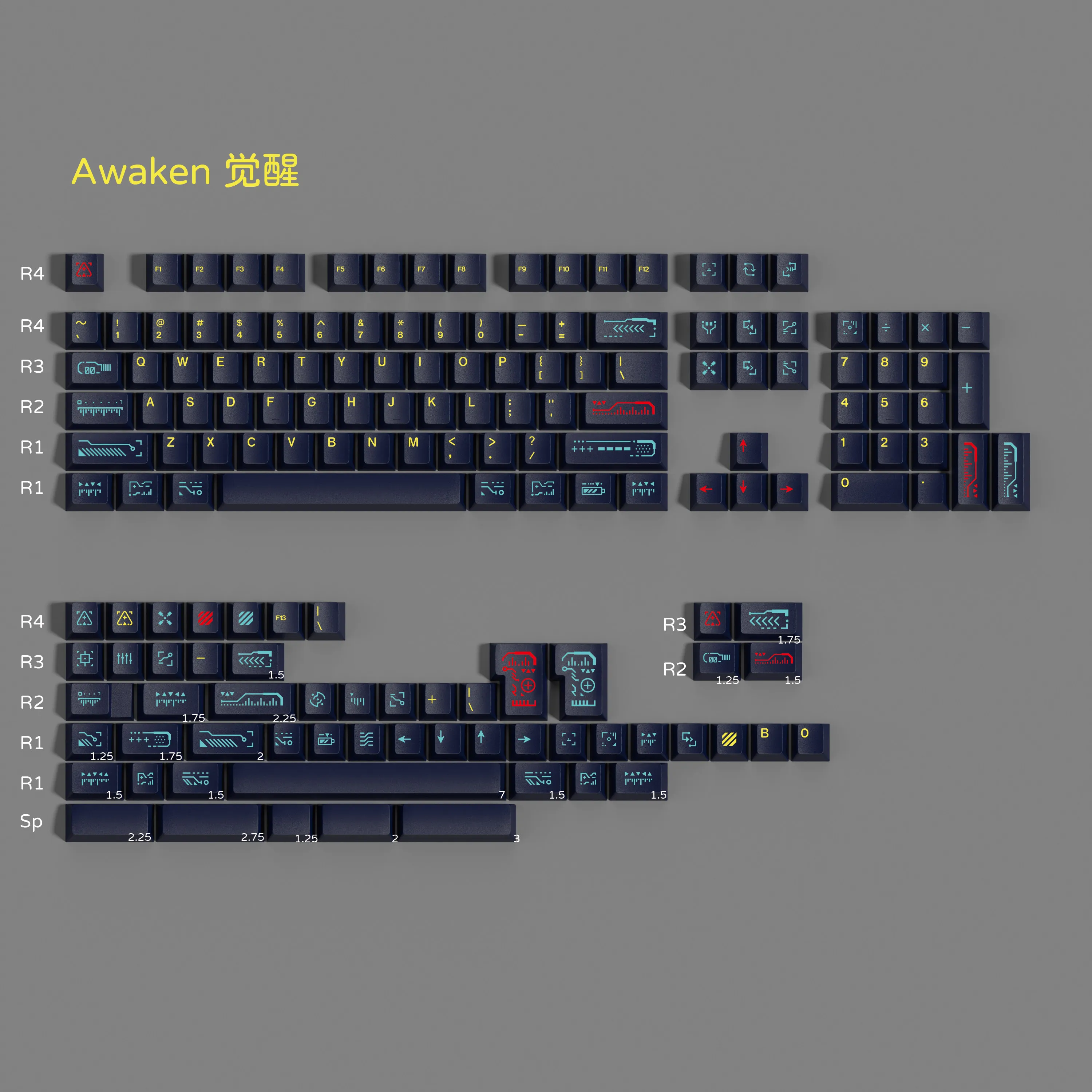 PBT Dye Subbe Keycap Cherry Profile Lightproof Clone GMK Awaken Keycaps For MX Keyboard ALICE ISO 66 40 Layout Double B
