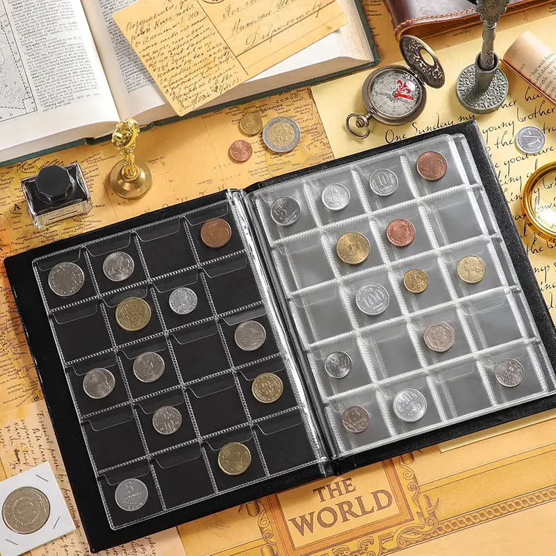 200 Pockets Coin & Banknote Collection Album Multi-purpose Storage Book Badge Collecting Accessories For Collectors