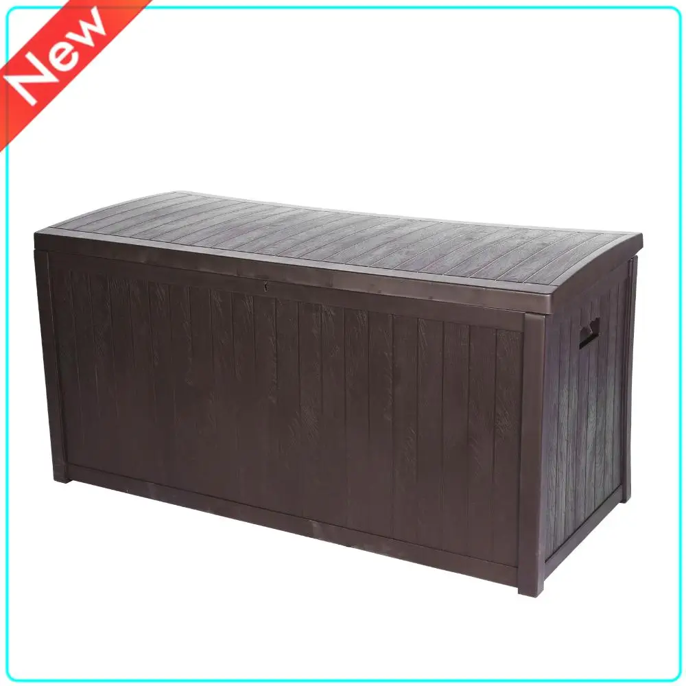 

120 Gallon Waterproof UV-Resistant Outdoor Storage Box,Resin Deck Box,Lockable Outside Storage Box Container for Patio Furniure